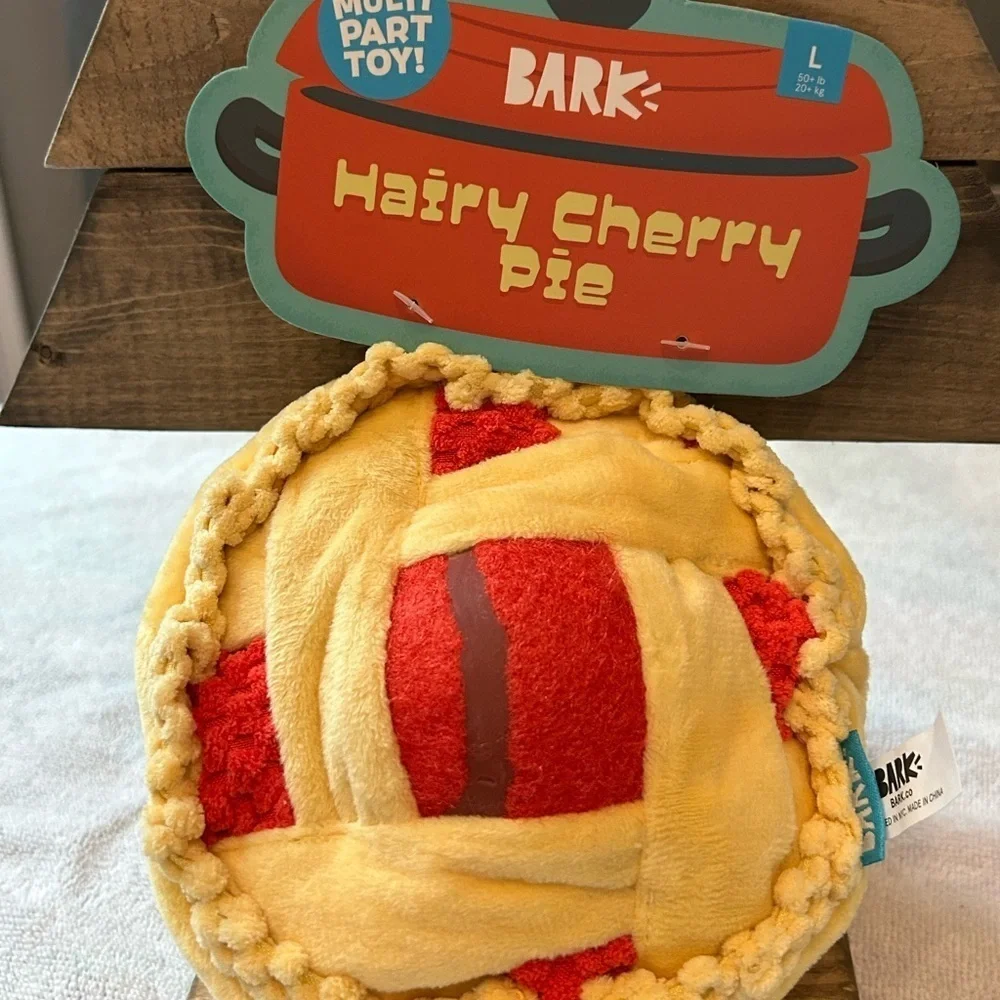 Bark Hairy Cherry Pie Plush Toy - Red and Yellow